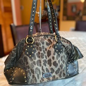 Moschino authentic leather and nylon “doctor” bag